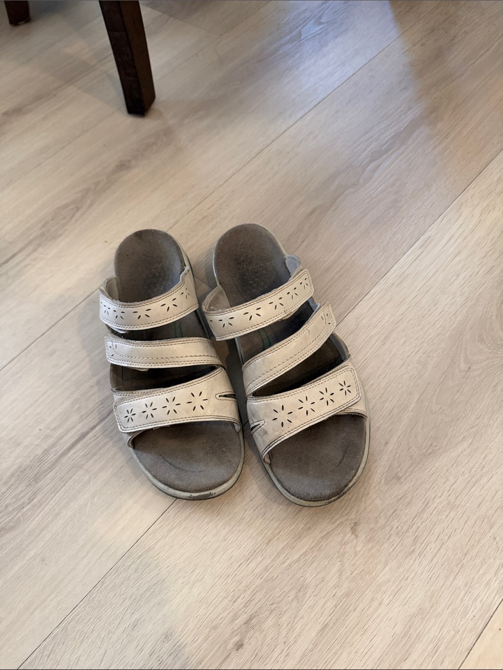 Women's Neutral Triple-Strap Comfort Sandals